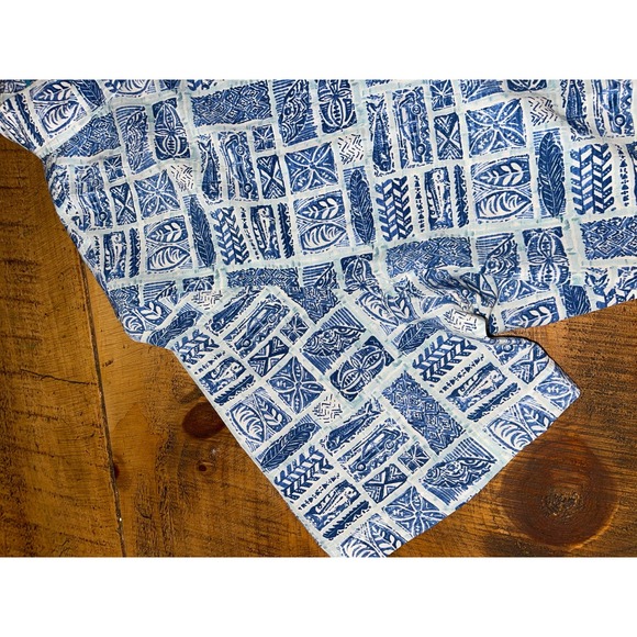 NWT Mens Havana Jim Blue White Fish Hawaiian‎ Print Button Up Short Sleeve XXL - Picture 4 of 7